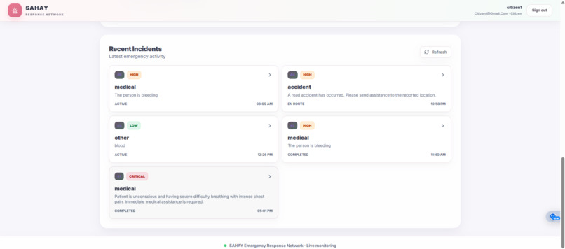 SAHAY — AI-Powered Emergency Response Network – screenshot 4