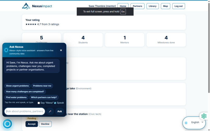 Nexus Impact: Community Problems to Real Impact – screenshot 1