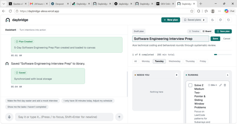 Daybridge-Alexa – screenshot 2