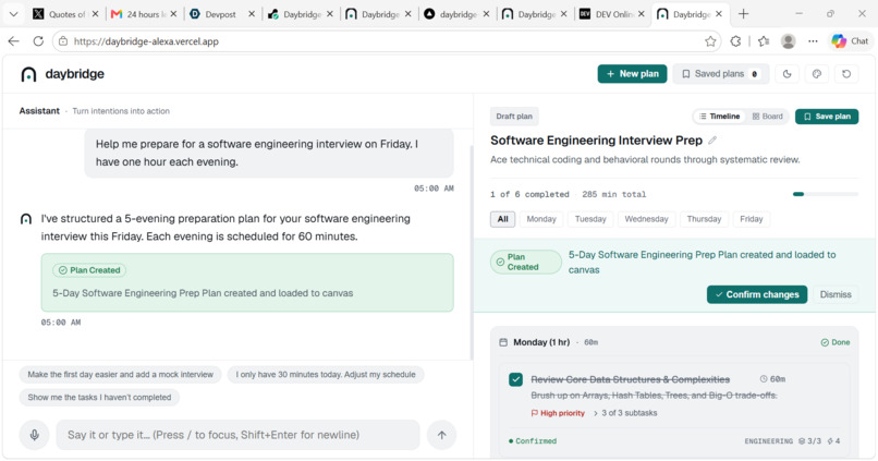 Daybridge-Alexa – screenshot 3