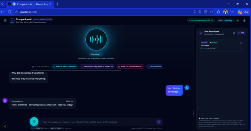Companion AI – Your Personal Voice Assistant – screenshot 1
