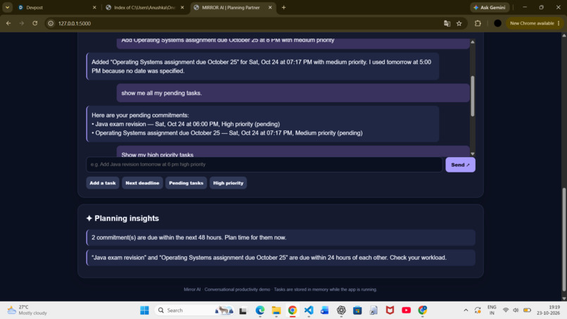 MIRROR AI – screenshot 1