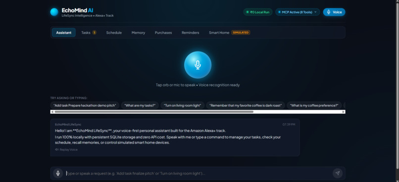 EchoMind AI-LifeSync Intelligence – screenshot 1