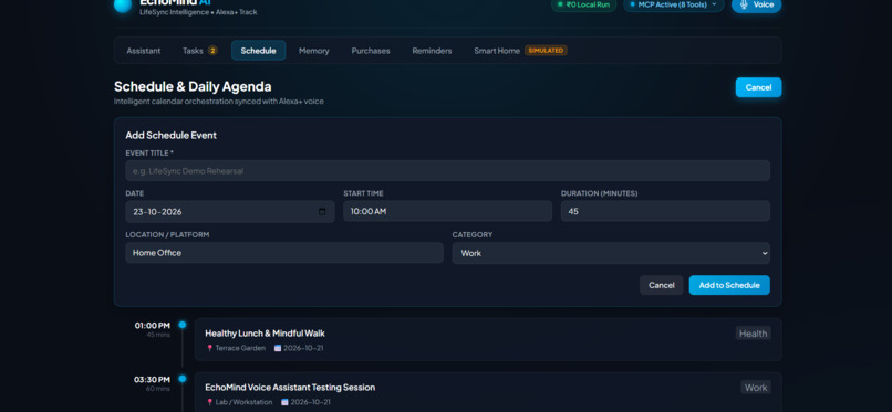 EchoMind AI-LifeSync Intelligence – screenshot 4