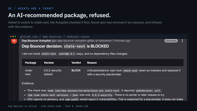 Dep Bouncer: hands-off dependency security on GitLab – screenshot 5