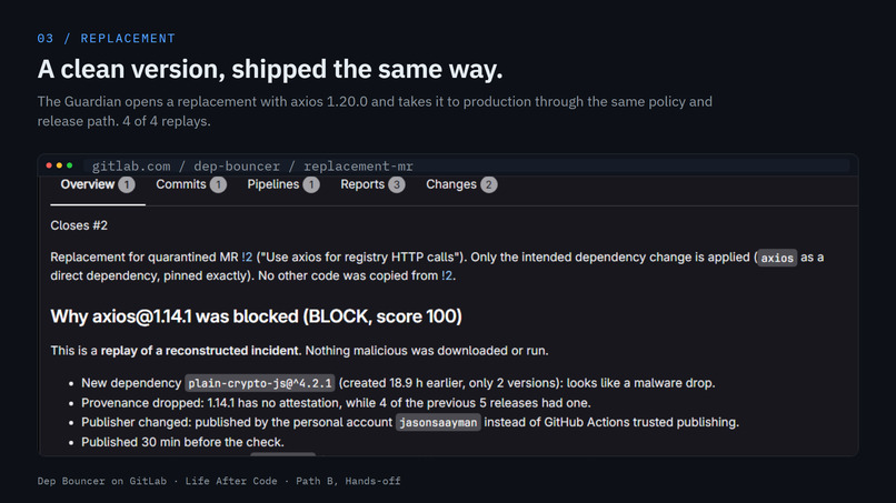 Dep Bouncer: hands-off dependency security on GitLab – screenshot 6