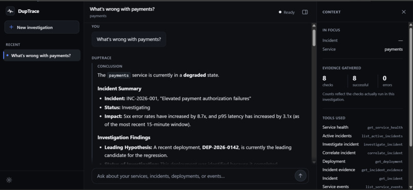 DupTrace – screenshot 1