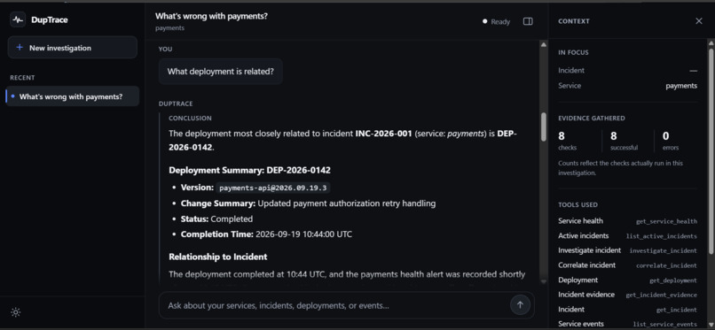 DupTrace – screenshot 2