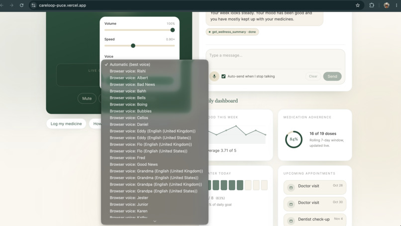 CareLoop: Voice Care Companion for Elders – screenshot 4