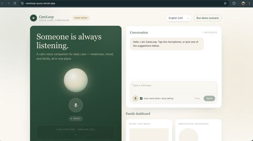 CareLoop: Voice Care Companion for Elders – screenshot 5