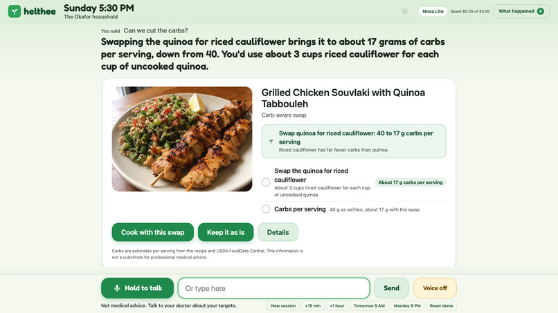 Helthee for Alexa+ – screenshot 1