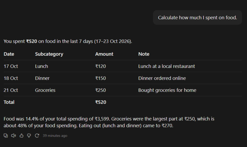 Expense Tracker MCP Server – screenshot 5