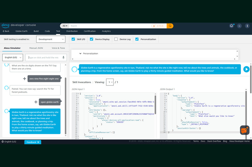 Globie Earth MCP for Alexa+ Skills and TV App  – screenshot 15