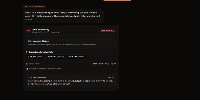 TableTalk: Voice-First Restaurant MCP Server – screenshot 11