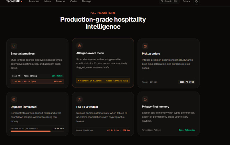 TableTalk: Voice-First Restaurant MCP Server – screenshot 3