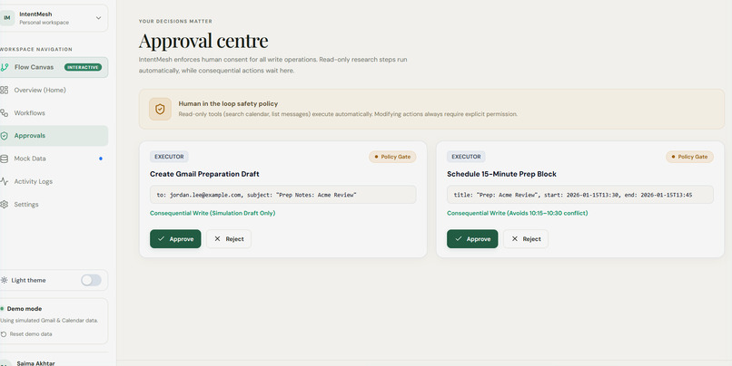 IntentMesh: Intent to Verified Action – screenshot 6