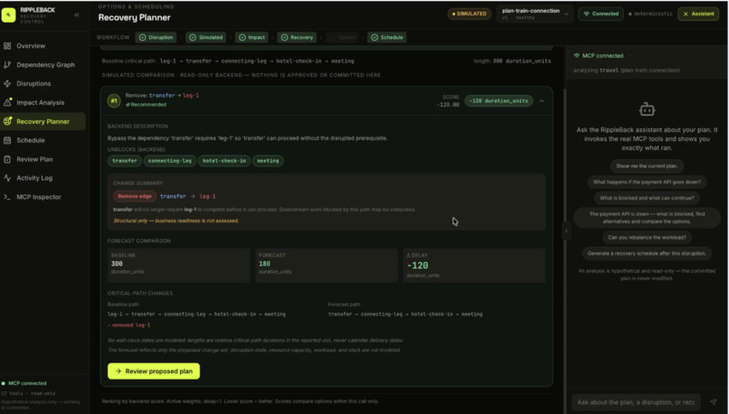 RippleBack: MCP-Powered Impact Analysis & Recovery Planning – screenshot 2