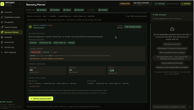 RippleBack: MCP-Powered Impact Analysis & Recovery Planning – screenshot 4