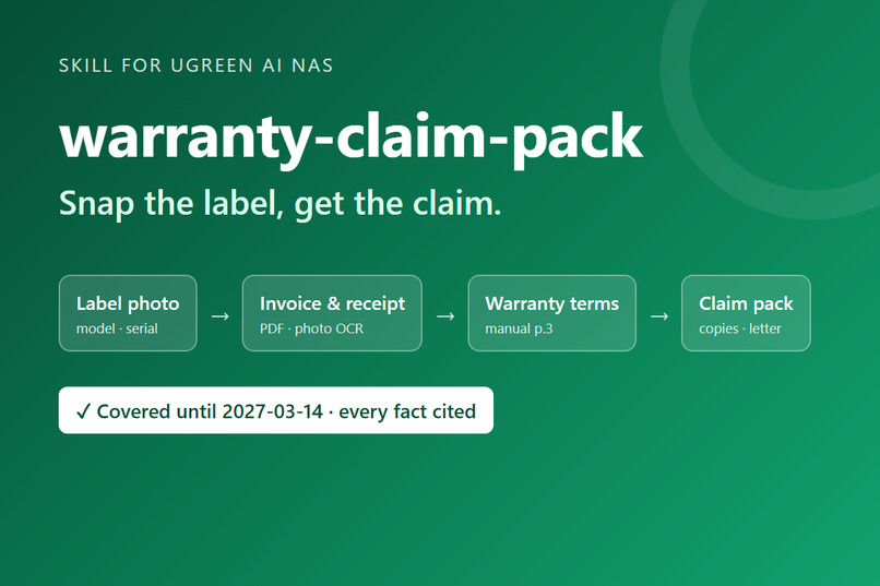 warranty-claim-pack – screenshot 1