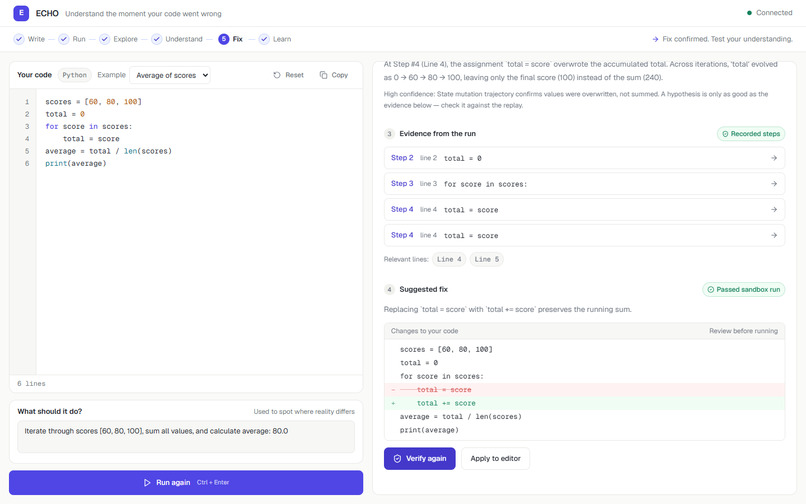 ECHO — AI Time-Travel Debugger – screenshot 7