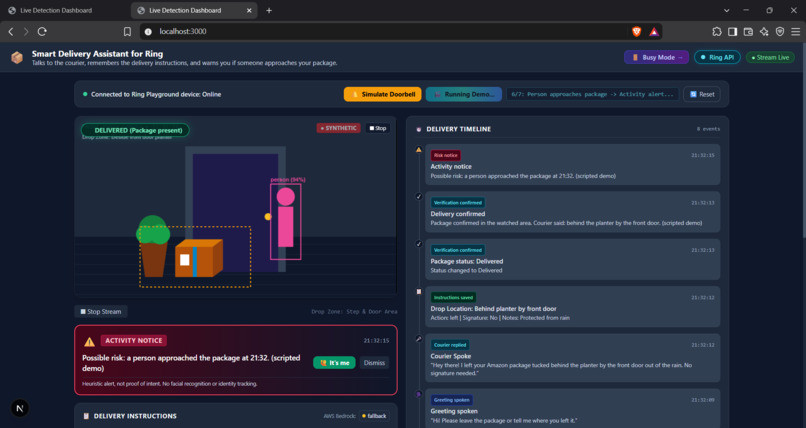 Smart Delivery Assistant  and visitor intelligence for ring – screenshot 6