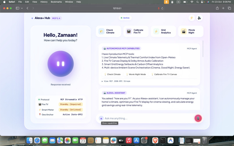 Alexa+ Intelligence & Climate Automation MCP Server – screenshot 9
