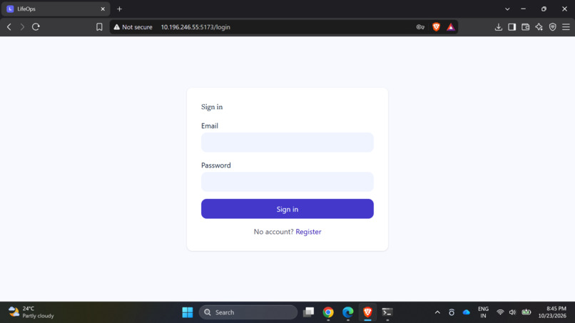 LifeOps : AI-Powered Goal Planning and Execution Platform – screenshot 1