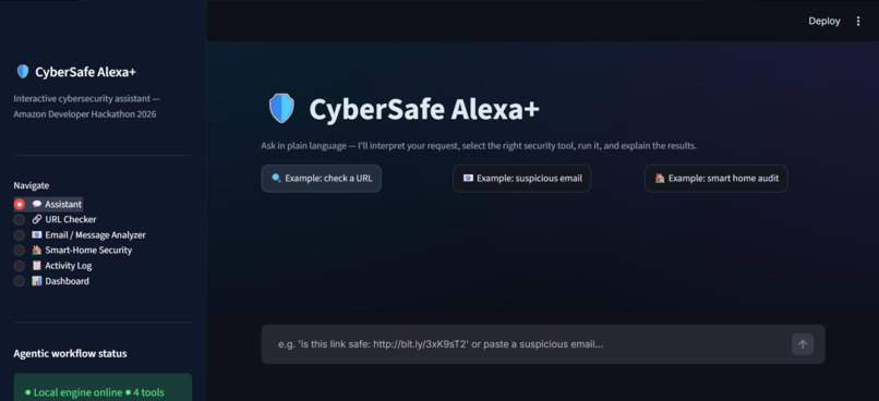 CyberSafe Alexa+ — A smart-home security assistant – screenshot 1
