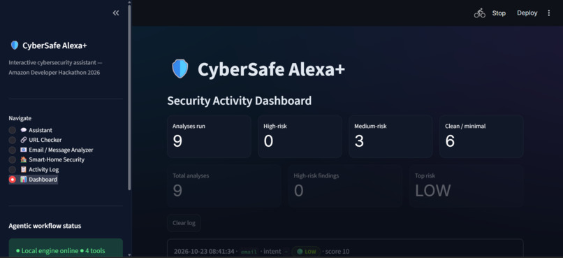 CyberSafe Alexa+ — A smart-home security assistant – screenshot 2