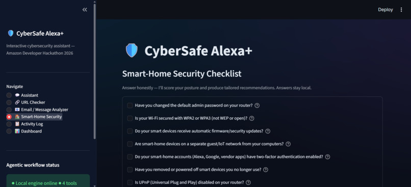 CyberSafe Alexa+ — A smart-home security assistant – screenshot 4
