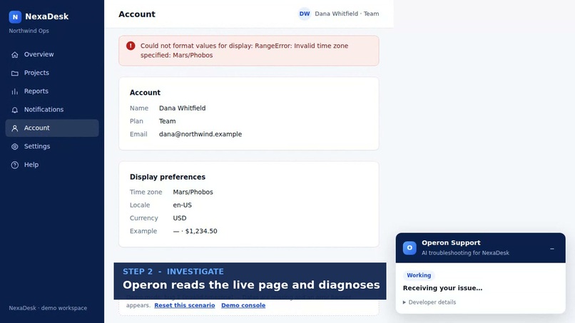 Operon — AI Technical Support Agent – screenshot 2