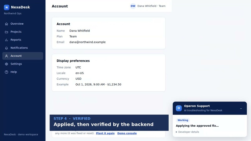 Operon — AI Technical Support Agent – screenshot 3
