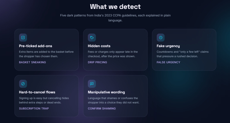 DarkPattern-auditor – screenshot 2