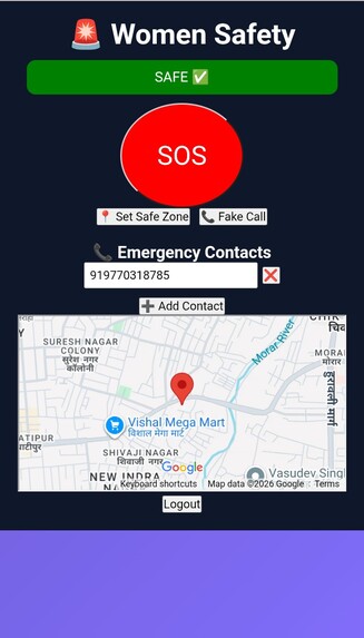 Women safety application  – screenshot 1