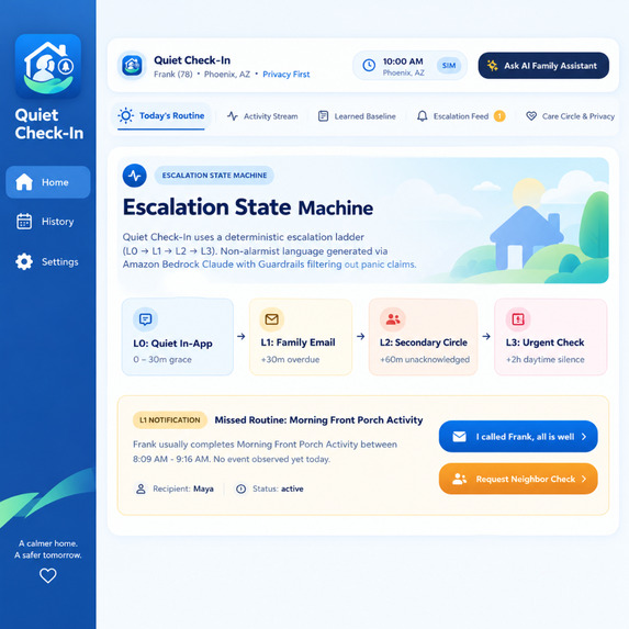 Quiet Check-In – screenshot 2