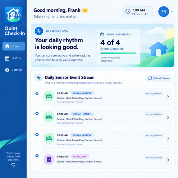 Quiet Check-In – screenshot 3