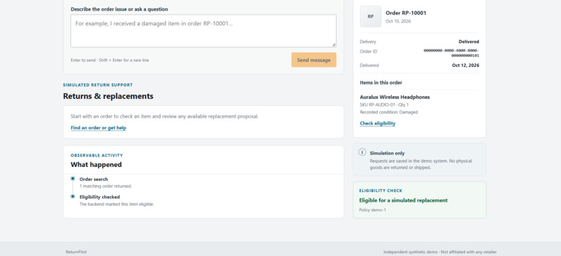 ReturnPilot – screenshot 2