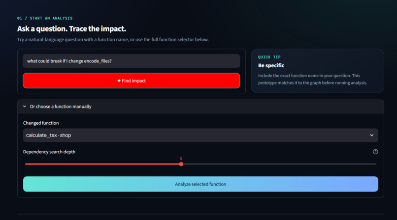 ChangeImpact AI  – screenshot 2