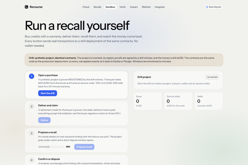 Recourse: carbon credits, with a recall – screenshot 6