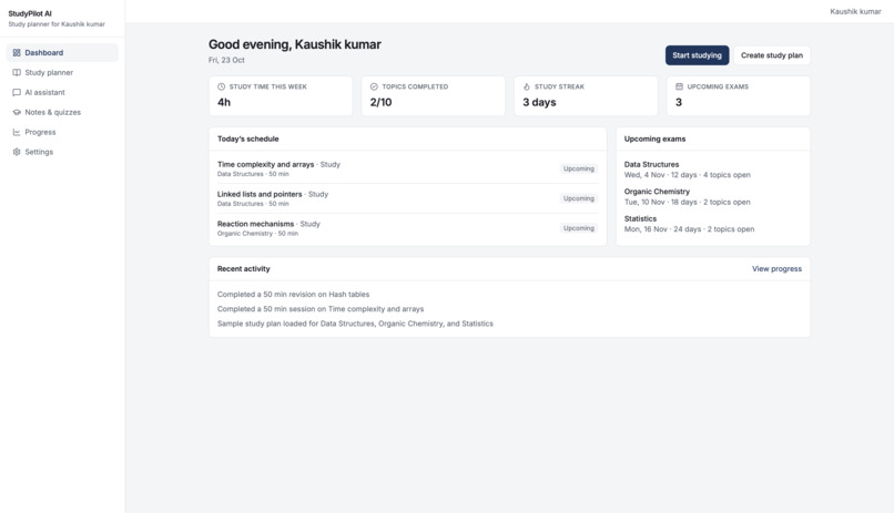 StudyPilot-AI – screenshot 1
