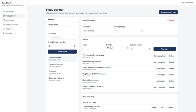 StudyPilot-AI – screenshot 4