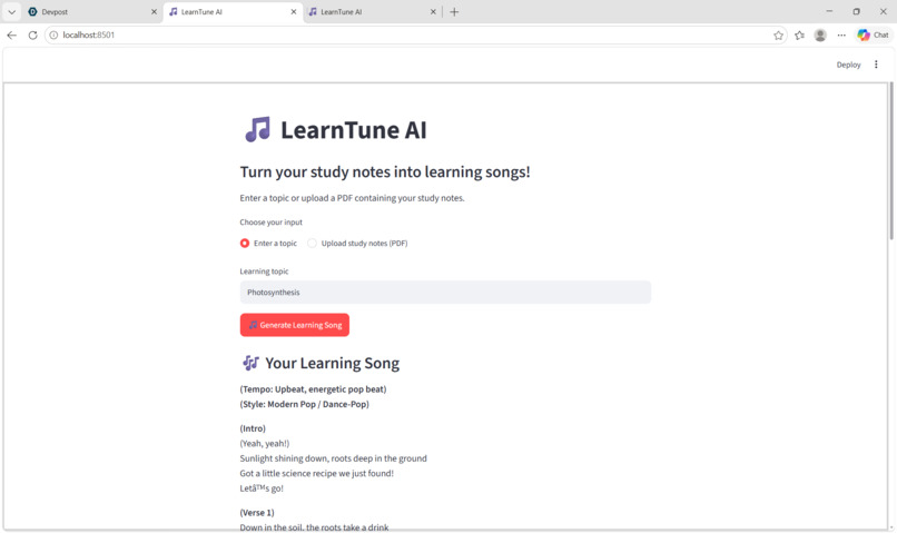 Learn Tune AI – screenshot 1