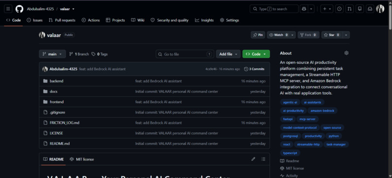 V.A.L.A.A.R. — Personal AI Command Center – screenshot 9