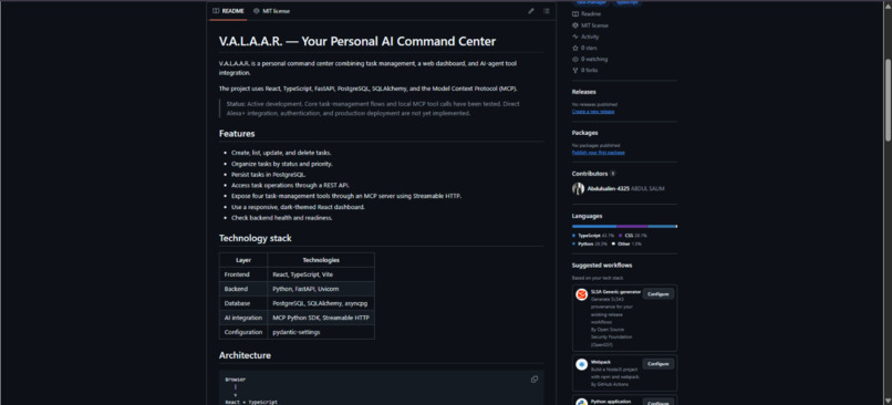 V.A.L.A.A.R. — Personal AI Command Center – screenshot 10