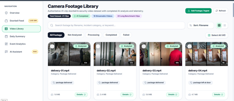 AegisVision: AI Doorbell Video Intelligence – screenshot 2