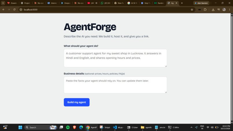 AgentForge – screenshot 2