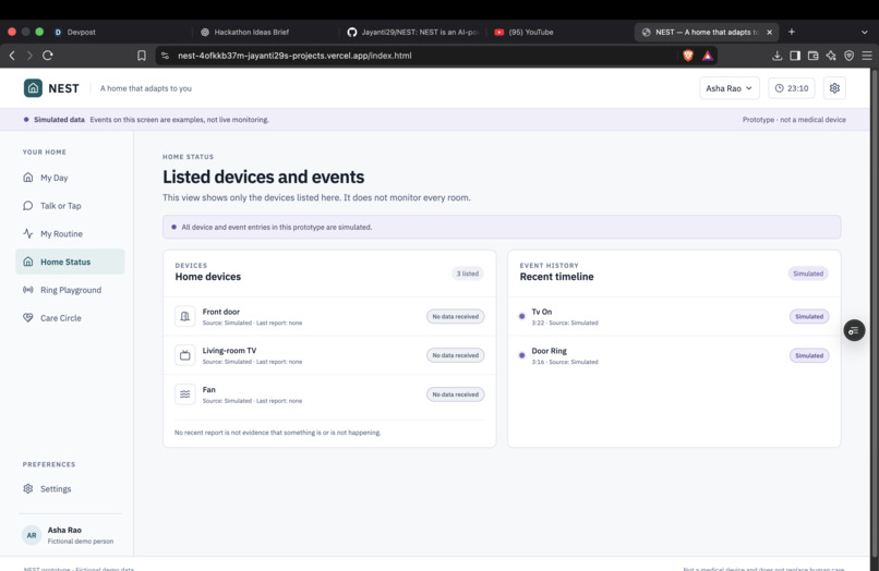 NEST – screenshot 1