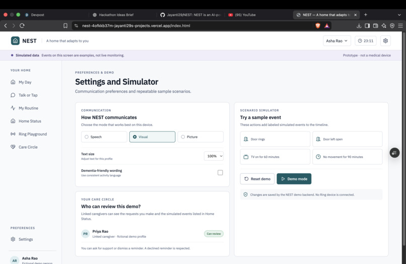 NEST – screenshot 2