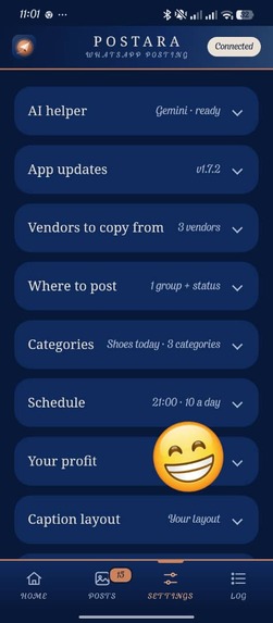 Postara — Conversational AI for WhatsApp Commerce – screenshot 1