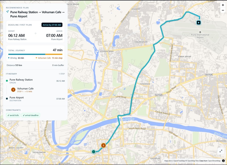 RoutePilot: Conversational Navigation Cockpit – screenshot 2